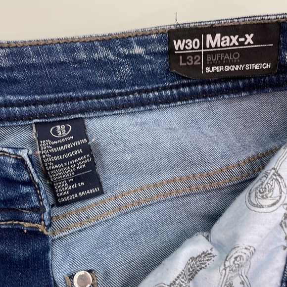 Buffalo David Bitton Max-x Super Skinny Stretch Men’s JEANS - Picture 6 of 11